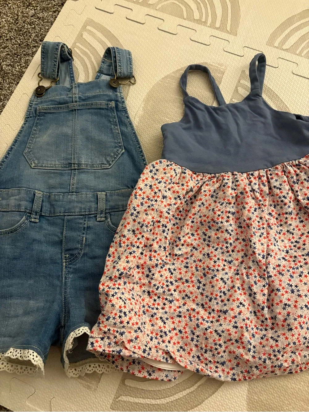 3T Toddler Girl Gap Dress  + Jean Short Overalls